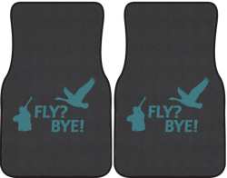 Fly? Bye! Goose Silhouette Car Mats