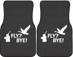 Fly? Bye! Goose Silhouette Car Mats