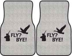 Fly? Bye! Goose Silhouette Car Mats