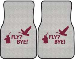 Fly? Bye! Goose Silhouette Car Mats