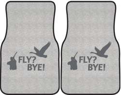 Fly? Bye! Goose Silhouette Car Mats