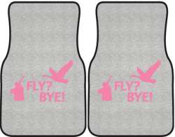 Fly? Bye! Goose Silhouette Car Mats