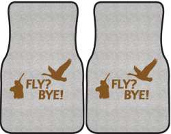 Fly? Bye! Goose Silhouette Car Mats