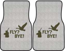 Fly? Bye! Goose Silhouette Car Mats