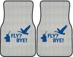 Fly? Bye! Goose Silhouette Car Mats