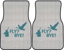 Fly? Bye! Goose Silhouette Car Mats