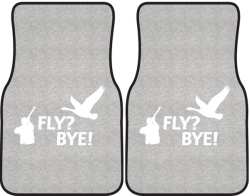 Fly? Bye! Goose Silhouette Car Mats