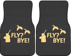 Fly? Bye! Duck Silhouette Car Mats