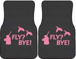 Fly? Bye! Duck Silhouette Car Mats