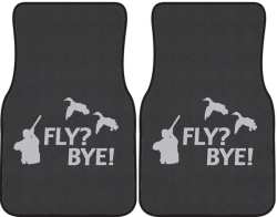 Fly? Bye! Duck Silhouette Car Mats