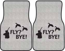 Fly? Bye! Duck Silhouette Car Mats
