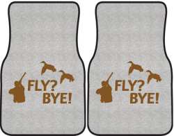 Fly? Bye! Duck Silhouette Car Mats