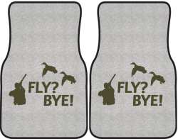 Fly? Bye! Duck Silhouette Car Mats
