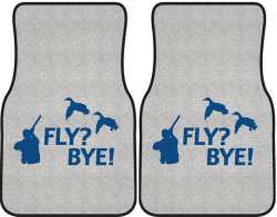 Fly? Bye! Duck Silhouette Car Mats
