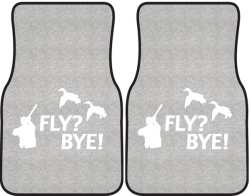 Fly? Bye! Duck Silhouette Car Mats