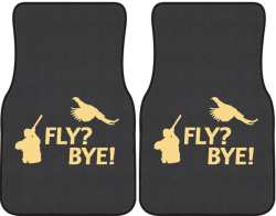 Fly? Bye! Pheasant Silhouette Car Mats