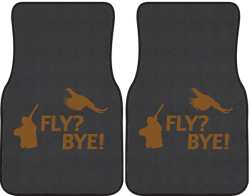 Fly? Bye! Pheasant Silhouette Car Mats