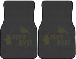 Fly? Bye! Pheasant Silhouette Car Mats