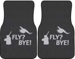 Fly? Bye! Pheasant Silhouette Car Mats