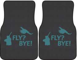 Fly? Bye! Pheasant Silhouette Car Mats