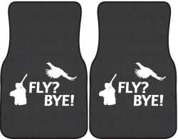 Fly? Bye! Pheasant Silhouette Car Mats