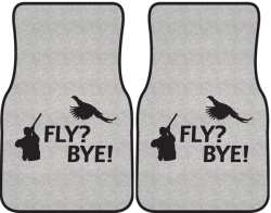 Fly? Bye! Pheasant Silhouette Car Mats