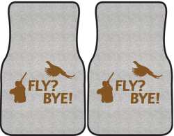Fly? Bye! Pheasant Silhouette Car Mats