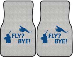 Fly? Bye! Pheasant Silhouette Car Mats