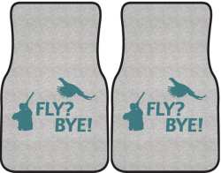 Fly? Bye! Pheasant Silhouette Car Mats