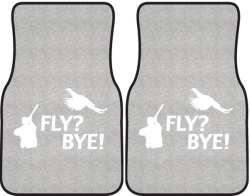 Fly? Bye! Pheasant Silhouette Car Mats