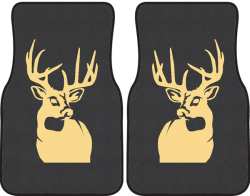 Perfect 10 Whitetail Deer Silhouette Car Mats