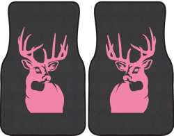 Perfect 10 Whitetail Deer Silhouette Car Mats
