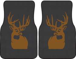 Perfect 10 Whitetail Deer Silhouette Car Mats