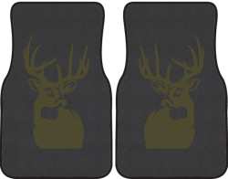 Perfect 10 Whitetail Deer Silhouette Car Mats