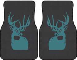 Perfect 10 Whitetail Deer Silhouette Car Mats