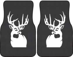 Perfect 10 Whitetail Deer Silhouette Car Mats