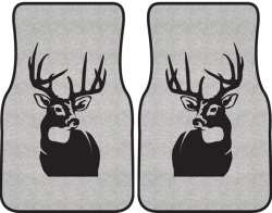 Perfect 10 Whitetail Deer Silhouette Car Mats