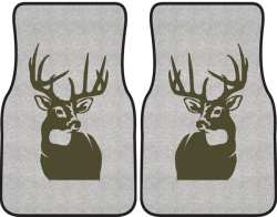Perfect 10 Whitetail Deer Silhouette Car Mats