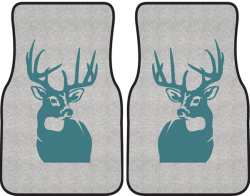 Perfect 10 Whitetail Deer Silhouette Car Mats