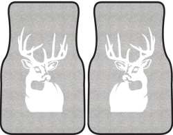 Perfect 10 Whitetail Deer Silhouette Car Mats
