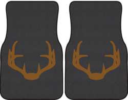 Nice Rack 4 Deer Silhouette Car Mats