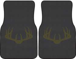 Nice Rack 3 Deer Silhouette Car Mats
