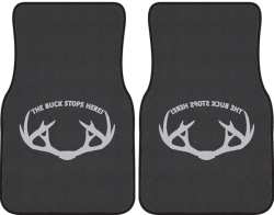 The Buck Stops Here Rack Silhouette Car Mats