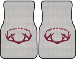 The Buck Stops Here Rack Silhouette Car Mats