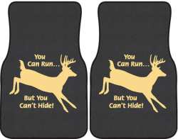 You can Run Whitetail Deer Silhouette Car Mats