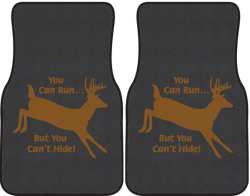 You can Run Whitetail Deer Silhouette Car Mats