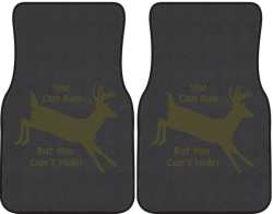You can Run Whitetail Deer Silhouette Car Mats