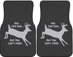 You can Run Whitetail Deer Silhouette Car Mats