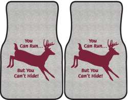 You can Run Whitetail Deer Silhouette Car Mats