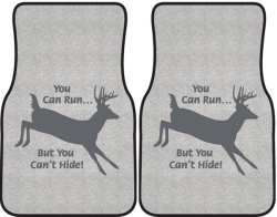 You can Run Whitetail Deer Silhouette Car Mats